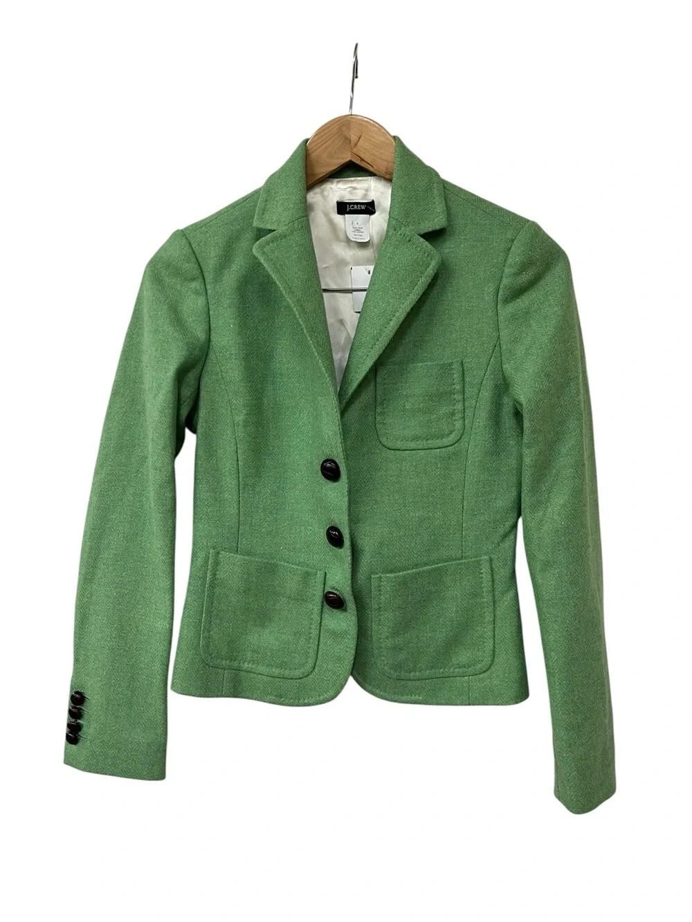 NWT Y2K J Crew Robert Noble Green Wool Academia Twee Blazer Jacket 0